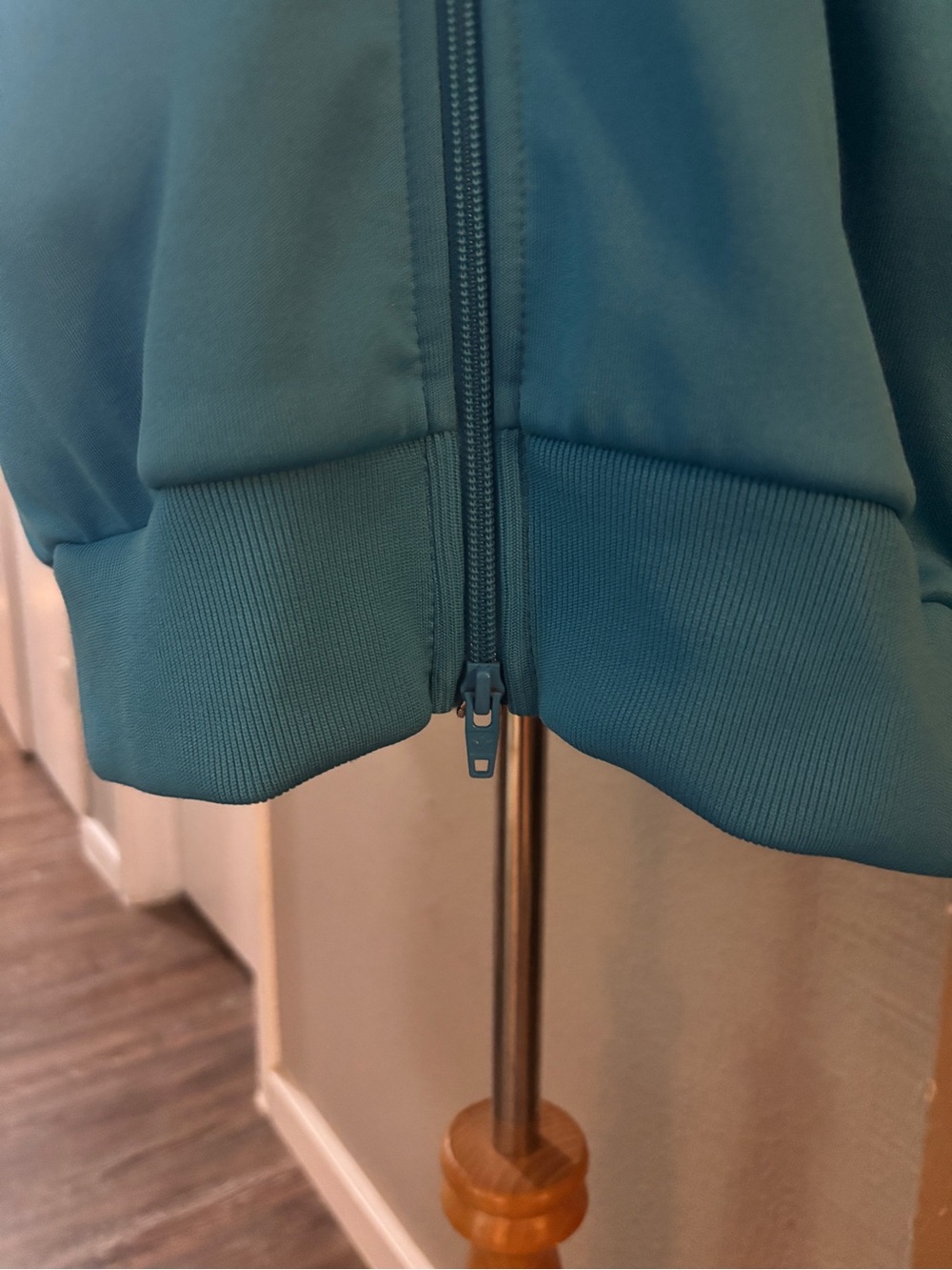 adidas Teal Zip-Up Track Bomber Jacket - Picture 3 of 5